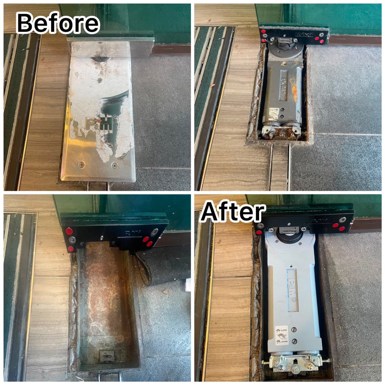 Glass Door Floor Spring Replacement & Installation Service in Singapore | Handyman SG